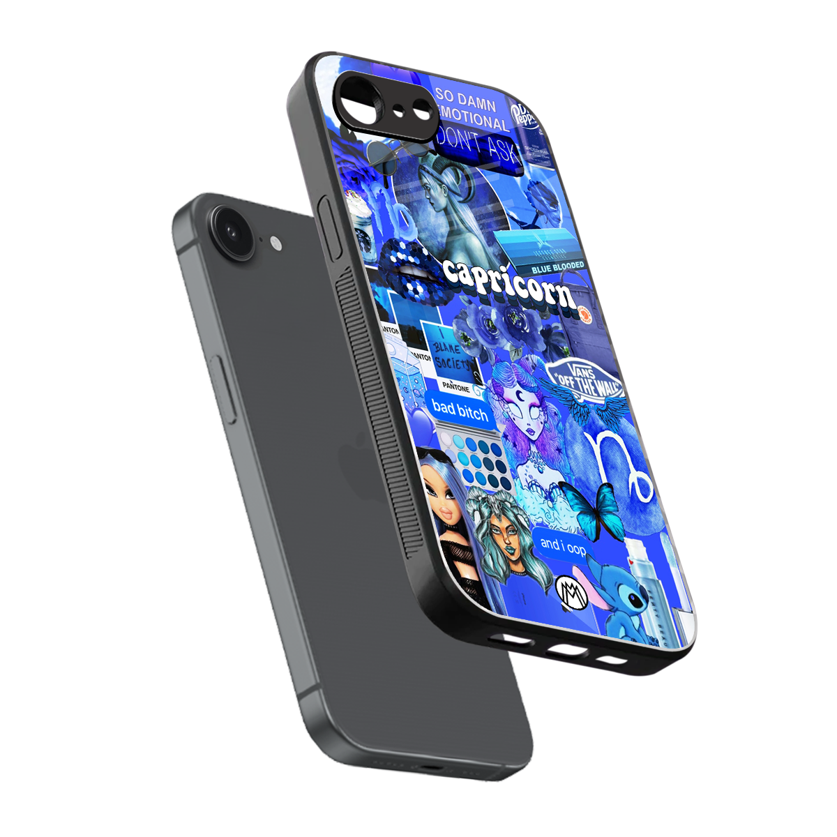 capricorn aesthetic collage back phone cover | glass case for iphone 16e