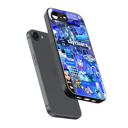 capricorn aesthetic collage back phone cover | glass case for iphone 16e