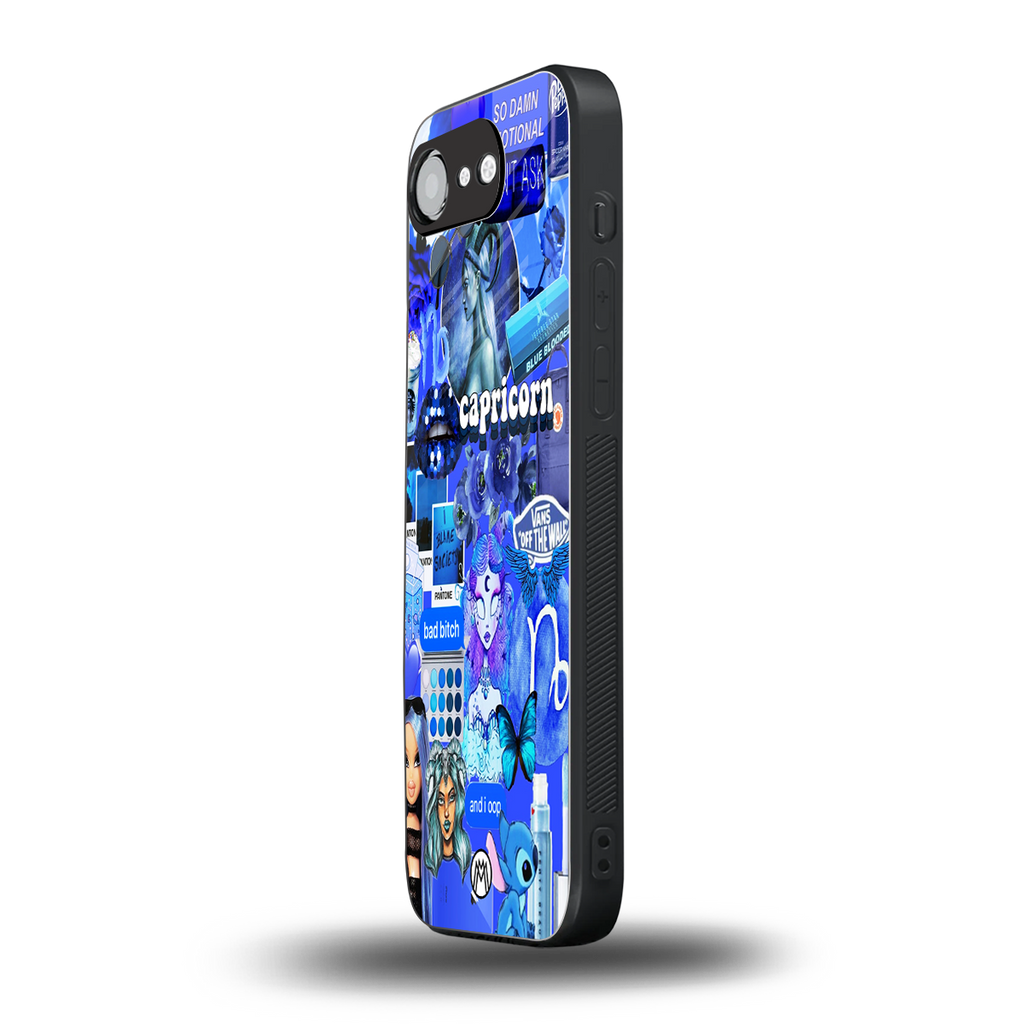 capricorn aesthetic collage back phone cover | glass case for iphone 16e
