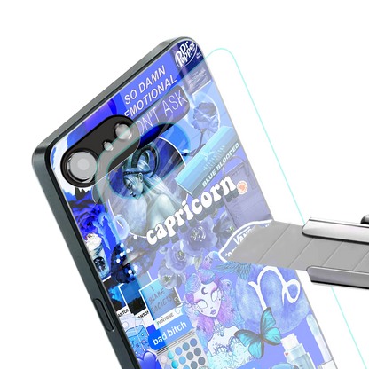 capricorn aesthetic collage back phone cover | glass case for iphone 16e