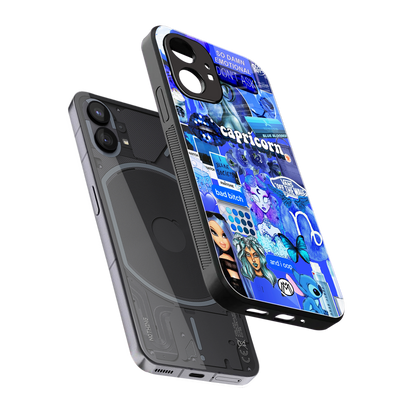 capricorn aesthetic collage back phone cover | glass case for nothing phone 1