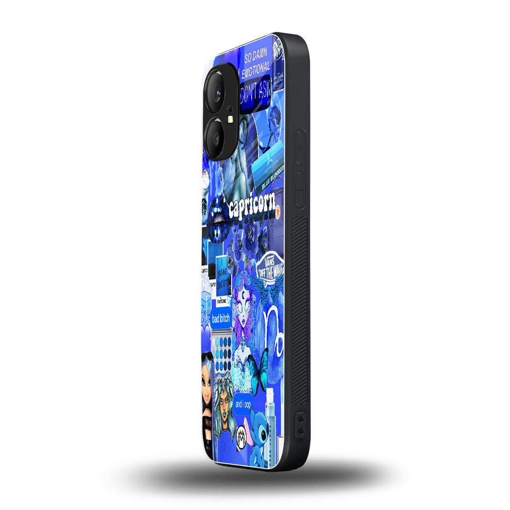 capricorn aesthetic collage back phone cover | glass case for nothing phone 1