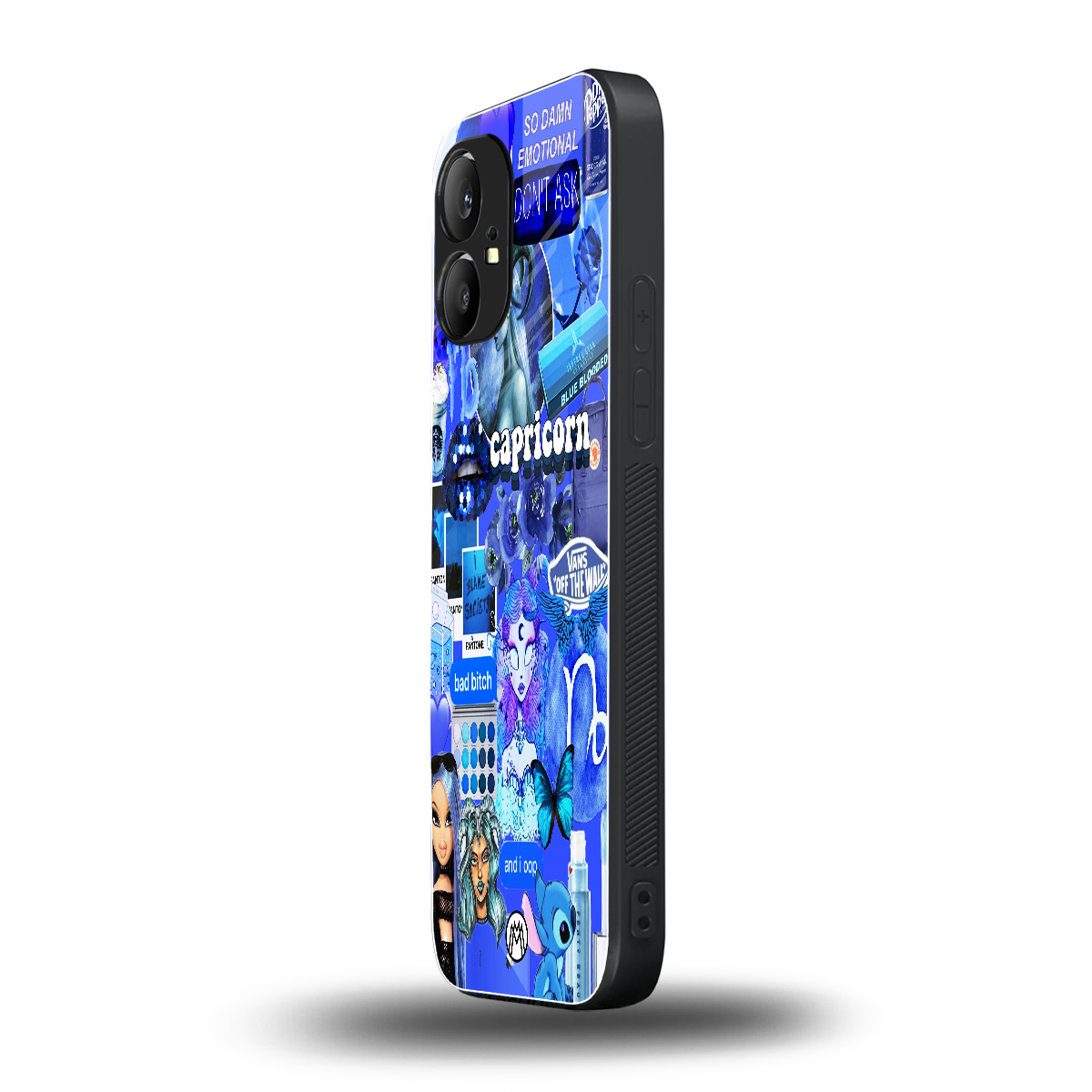 capricorn aesthetic collage back phone cover | glass case for nothing phone 1