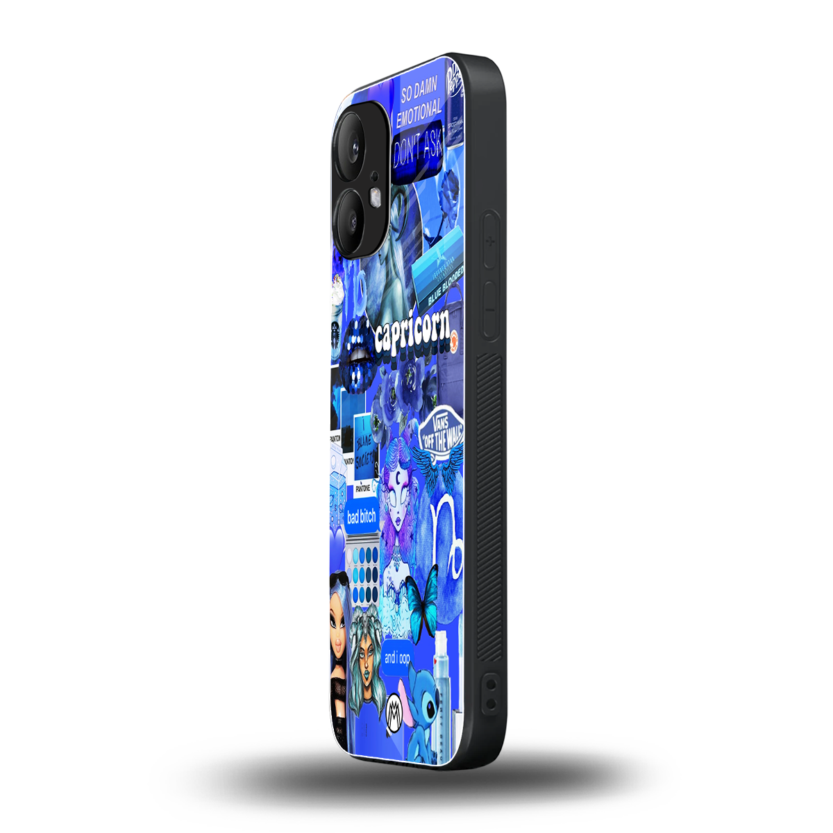 capricorn aesthetic collage back phone cover | glass case for nothing phone 2