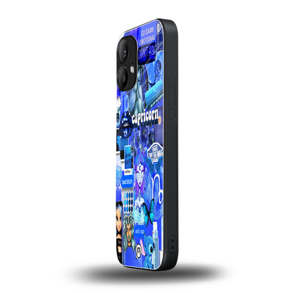 capricorn aesthetic collage back phone cover | glass case for nothing phone 2