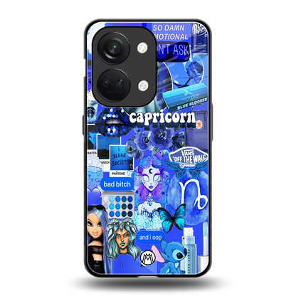 capricorn aesthetic collage back phone cover | glass case for oneplus nord 3