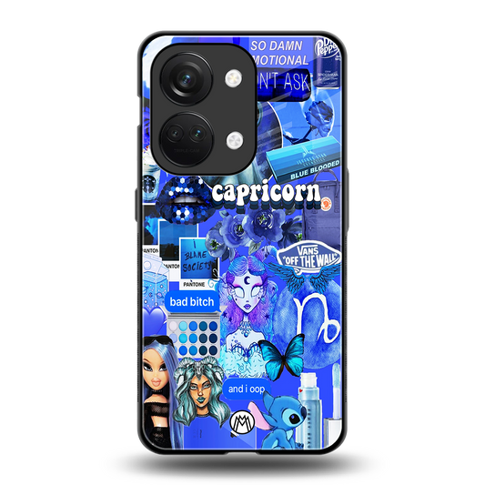 capricorn aesthetic collage back phone cover | glass case for oneplus nord 3