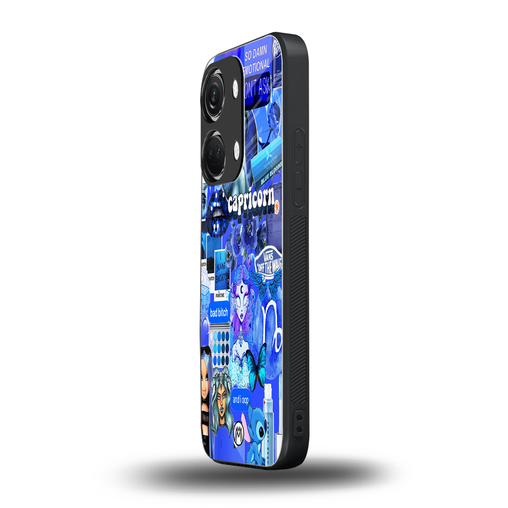 capricorn aesthetic collage back phone cover | glass case for oneplus nord 3