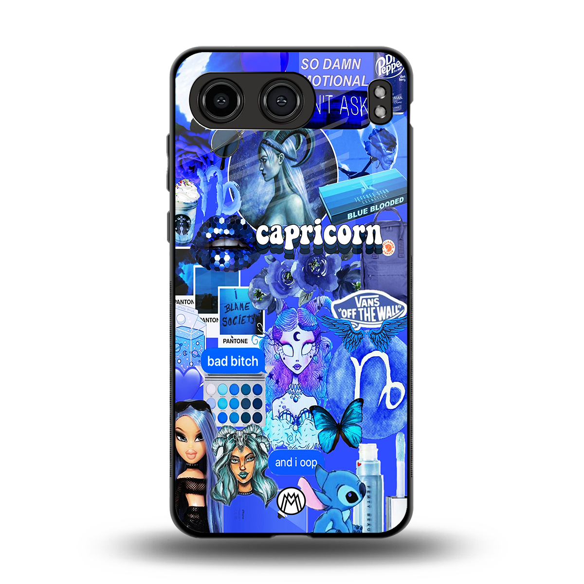 capricorn aesthetic collage back phone cover | glass case for oneplus nord 4