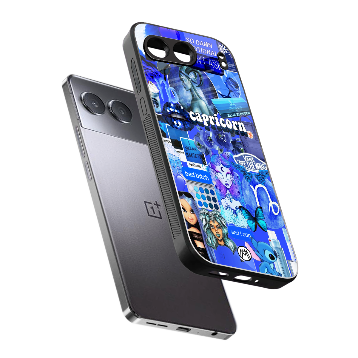 capricorn aesthetic collage back phone cover | glass case for oneplus nord 4