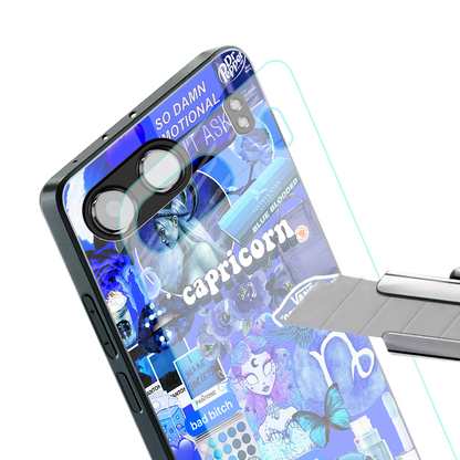 capricorn aesthetic collage back phone cover | glass case for oneplus nord 4