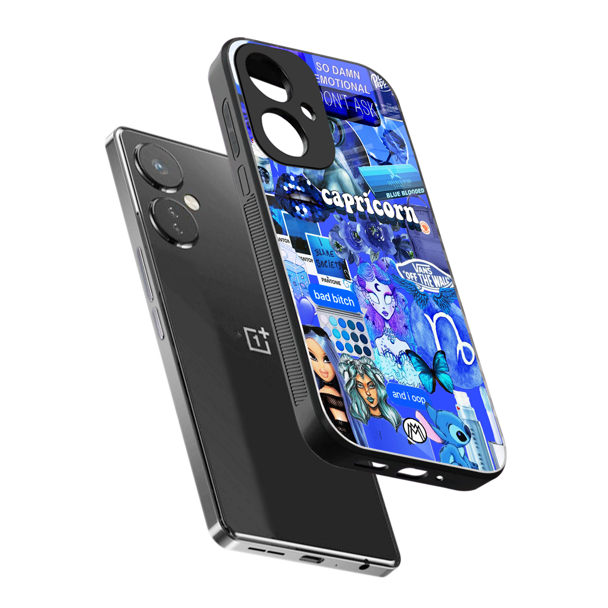 capricorn aesthetic collage back phone cover | glass case for oneplus nord ce 3