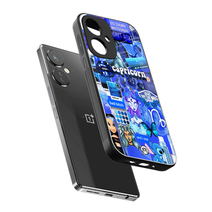 capricorn aesthetic collage back phone cover | glass case for oneplus nord ce 3