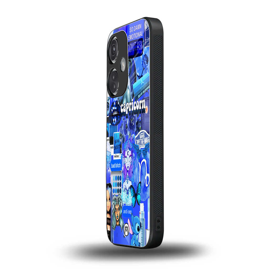 capricorn aesthetic collage back phone cover | glass case for oneplus nord ce 3