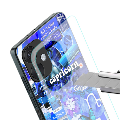 capricorn aesthetic collage back phone cover | glass case for oneplus nord ce 3