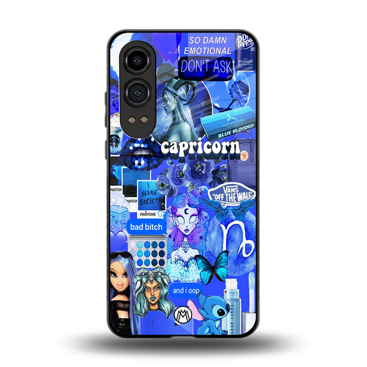 capricorn aesthetic collage back phone cover | glass case for oneplus nord ce 4 lite