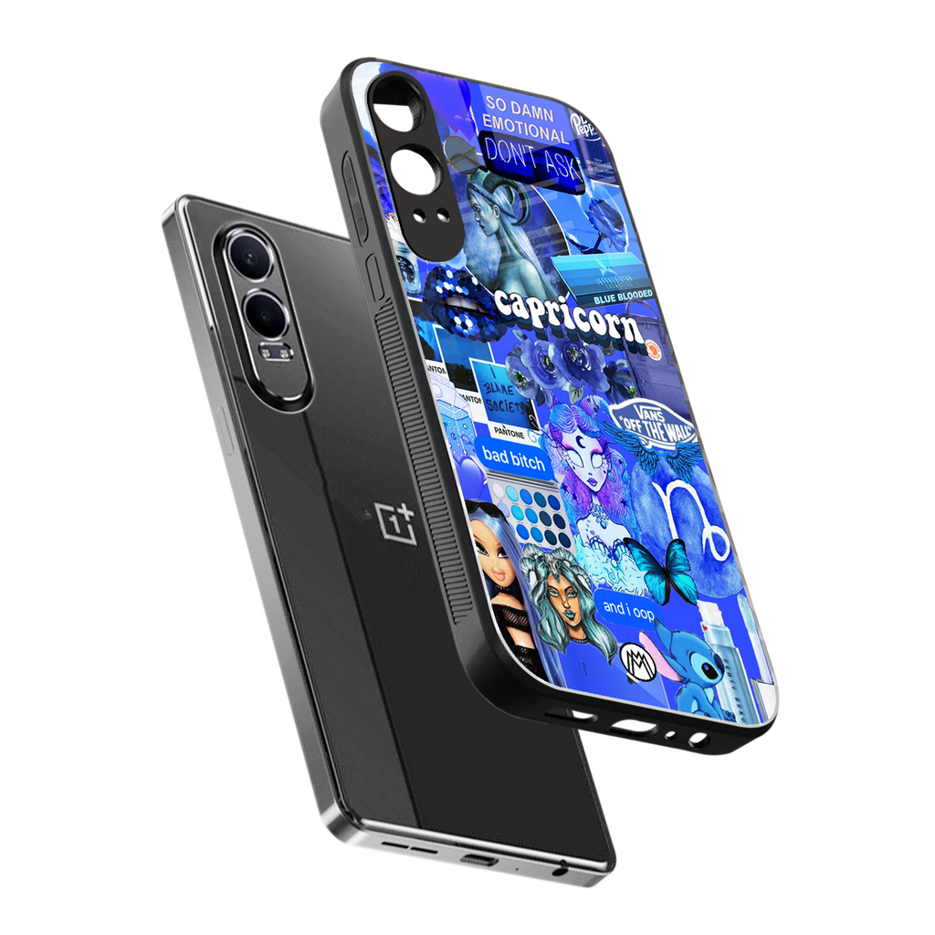 capricorn aesthetic collage back phone cover | glass case for oneplus nord ce 4 lite