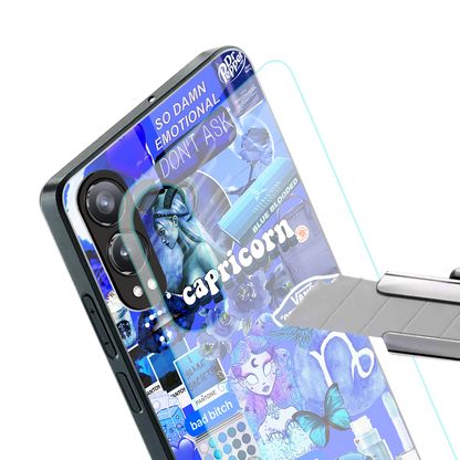 capricorn aesthetic collage back phone cover | glass case for oneplus nord ce 4 lite