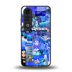 capricorn aesthetic collage back phone cover | glass case for oneplus nord ce 4