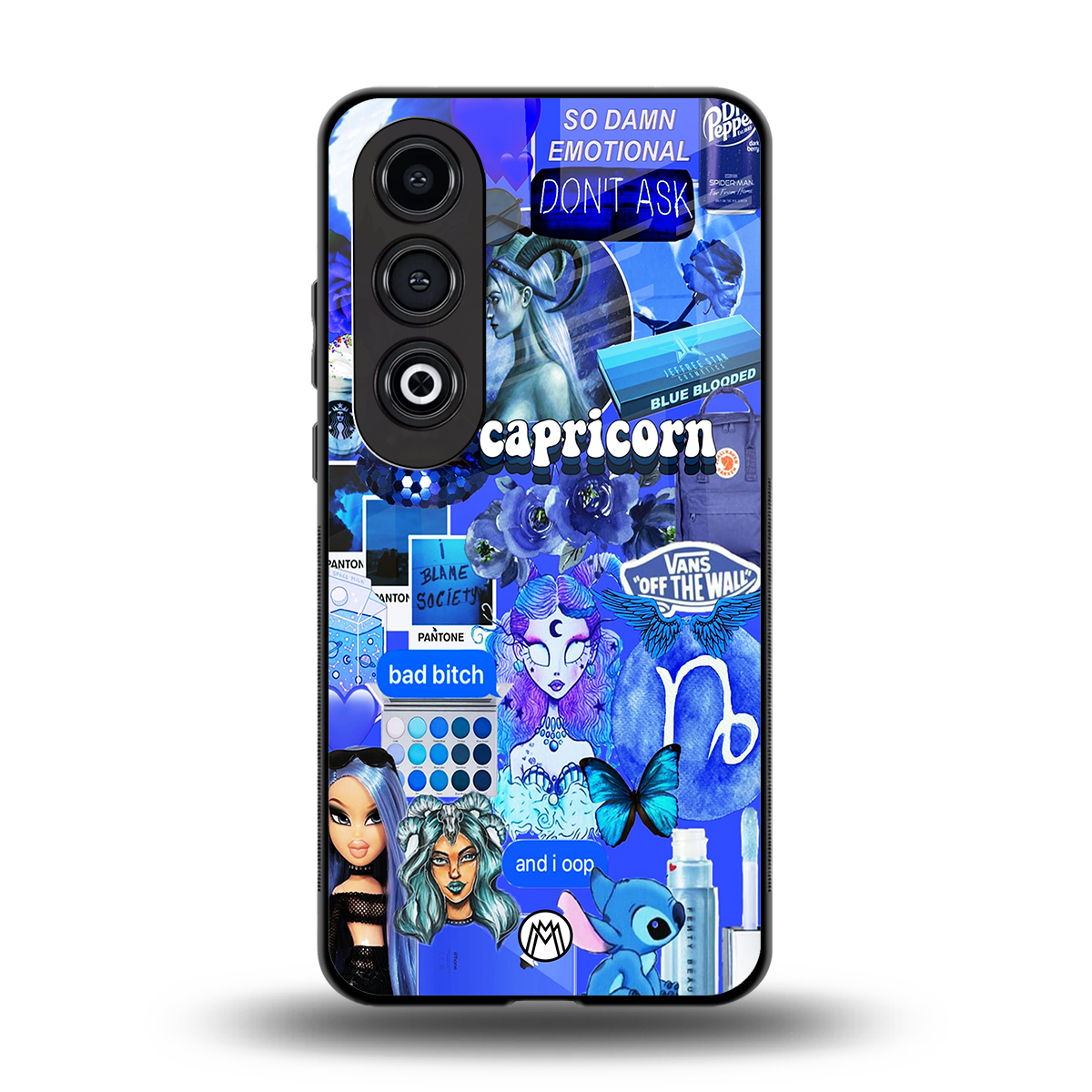 capricorn aesthetic collage back phone cover | glass case for oneplus nord ce 4