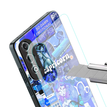 capricorn aesthetic collage back phone cover | glass case for oneplus nord ce 4