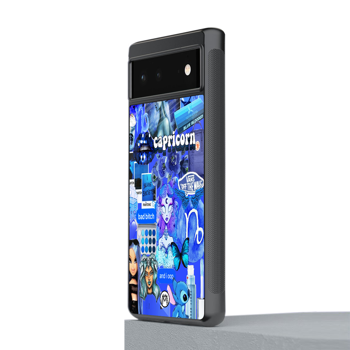 capricorn aesthetic collage back phone cover | glass case for google pixel 6