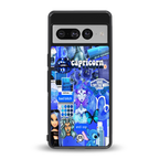 capricorn aesthetic collage back phone cover | glass case for google pixel 7 pro