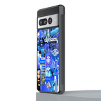 capricorn aesthetic collage back phone cover | glass case for google pixel 7 pro