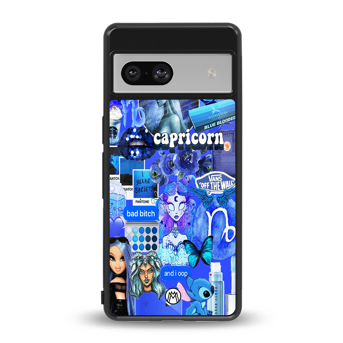 capricorn aesthetic collage back phone cover | glass case for Google Pixel 7