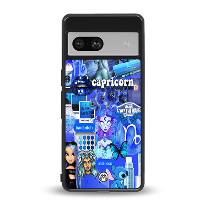 capricorn aesthetic collage back phone cover | glass case for Google Pixel 7