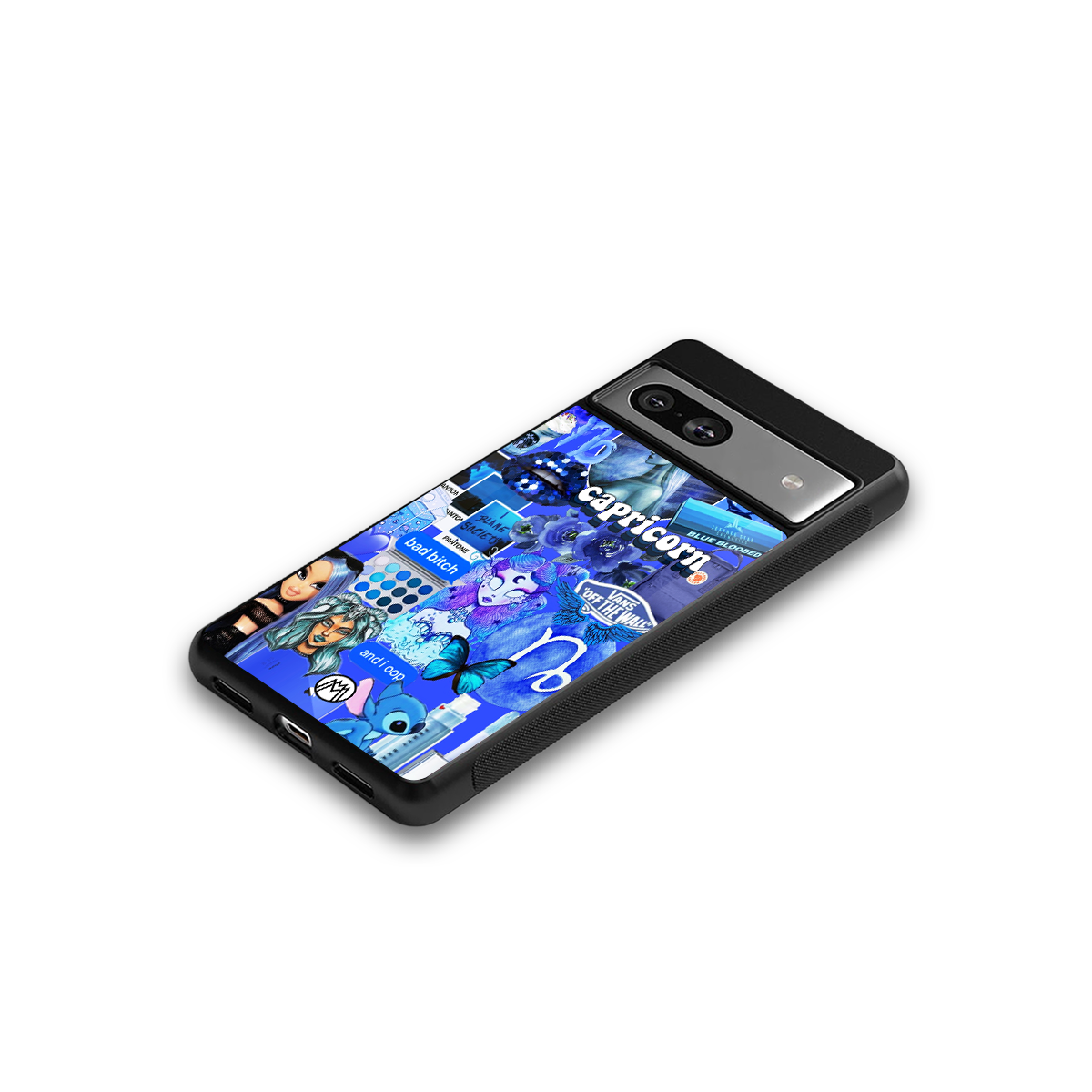 capricorn aesthetic collage back phone cover | glass case for Google Pixel 7