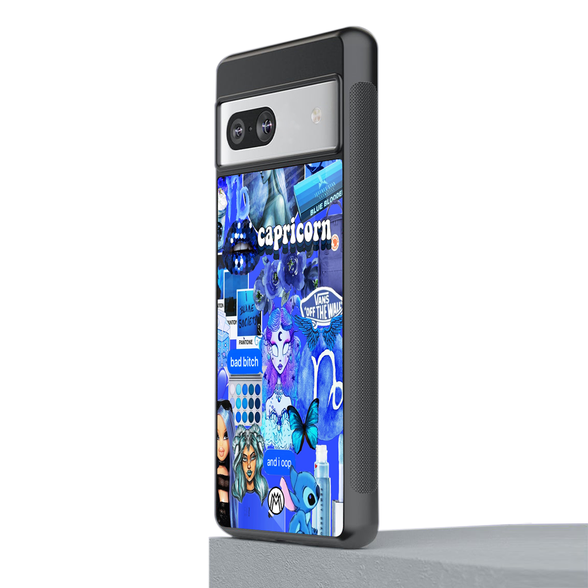 capricorn aesthetic collage back phone cover | glass case for Google Pixel 7