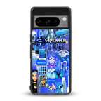 capricorn aesthetic collage back phone cover | glass case for google pixel 8 pro