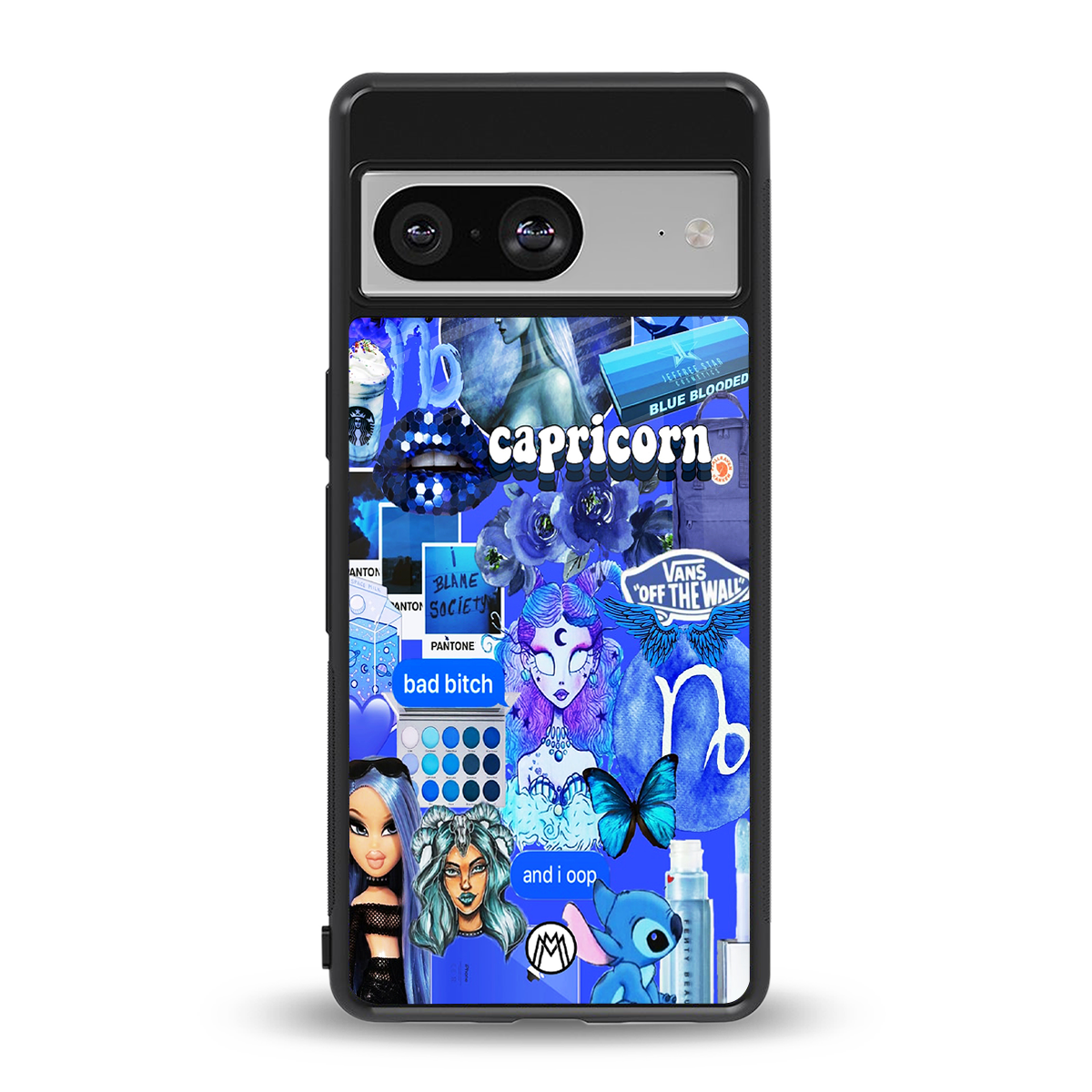 capricorn aesthetic collage back phone cover | glass case for Google Pixel 8