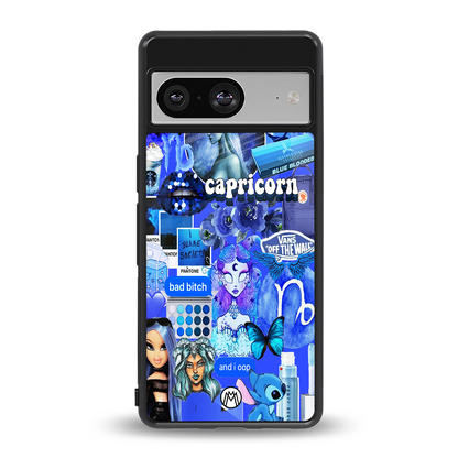 capricorn aesthetic collage back phone cover | glass case for Google Pixel 8