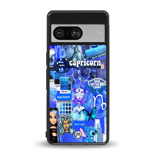 capricorn aesthetic collage back phone cover | glass case for Google Pixel 8