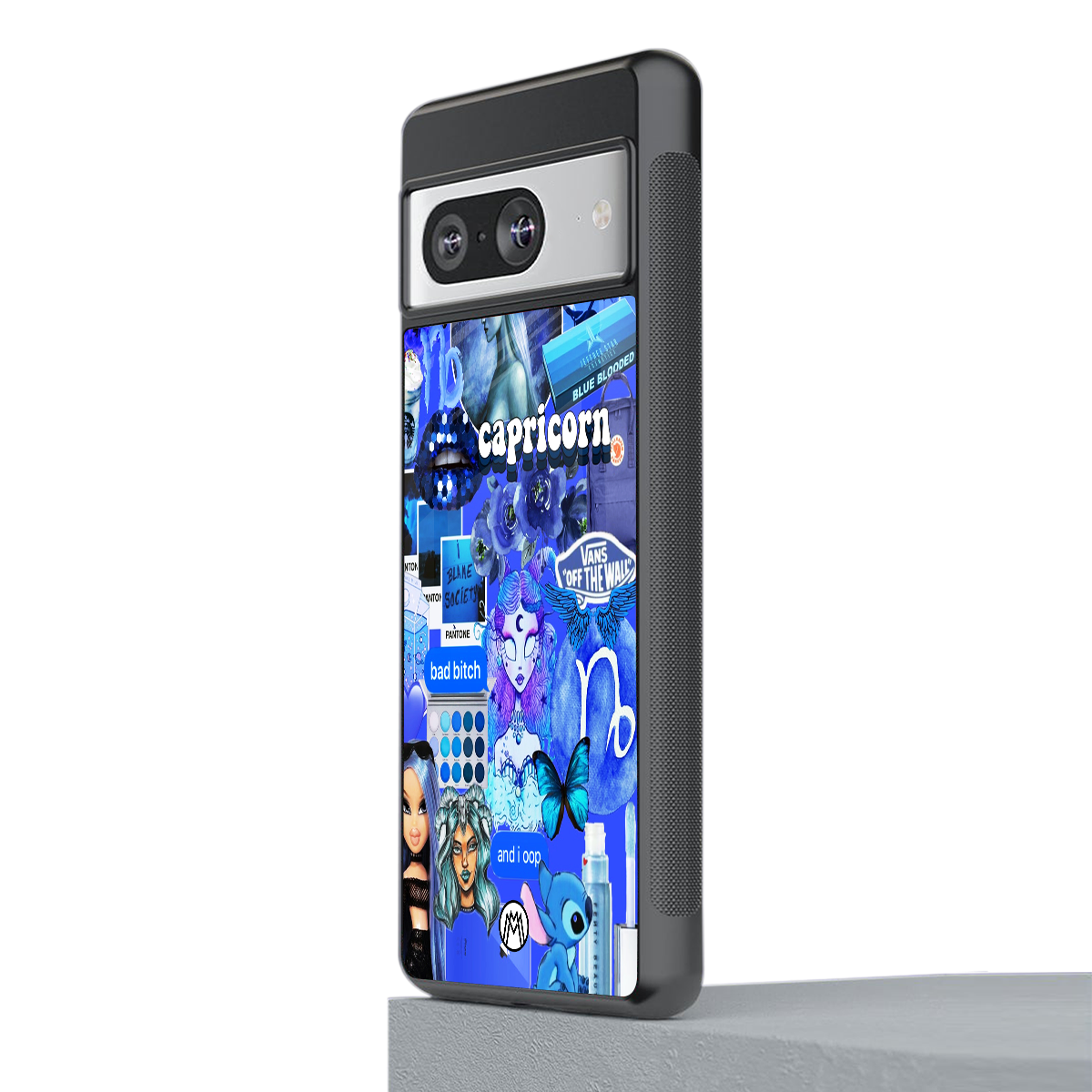 capricorn aesthetic collage back phone cover | glass case for Google Pixel 8