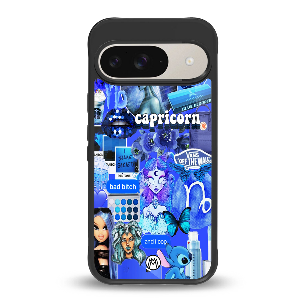 capricorn aesthetic collage back phone cover | glass case for google pixel 9
