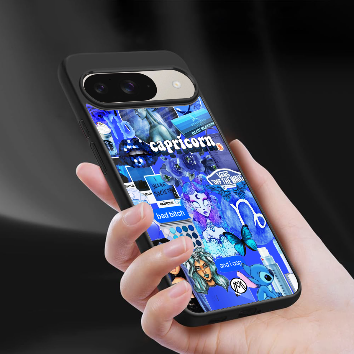 capricorn aesthetic collage back phone cover | glass case for google pixel 9