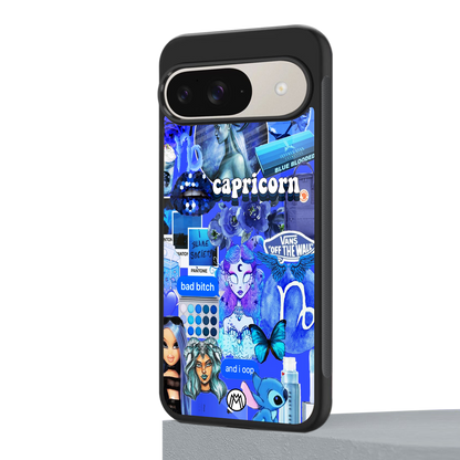 capricorn aesthetic collage back phone cover | glass case for google pixel 9