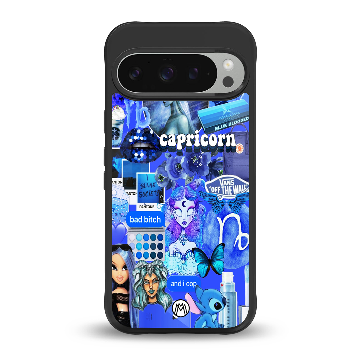 capricorn aesthetic collage back phone cover | glass case for google pixel 9 pro