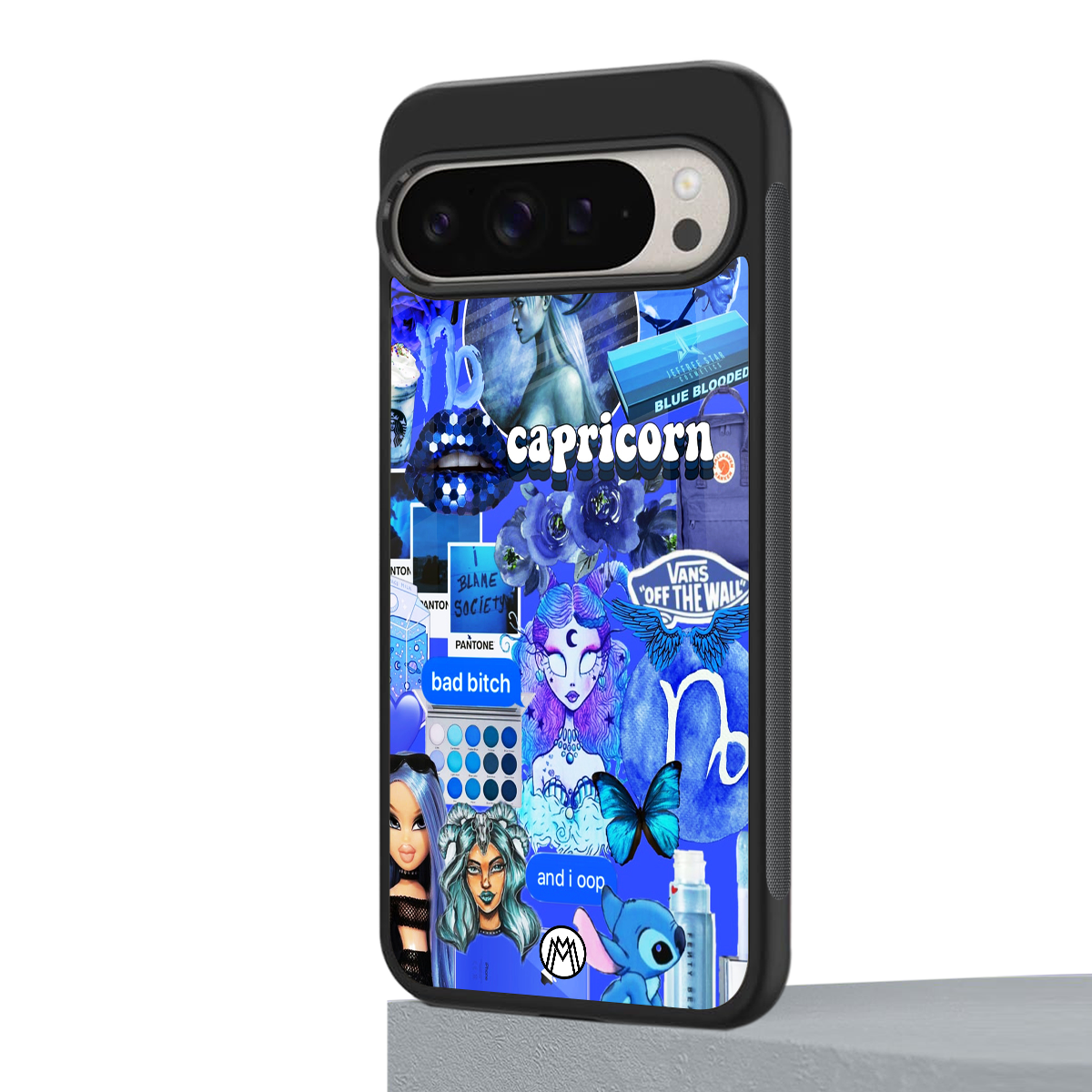 capricorn aesthetic collage back phone cover | glass case for google pixel 9 pro