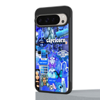 capricorn aesthetic collage back phone cover | glass case for google pixel 9 pro xl