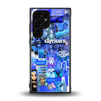 capricorn aesthetic collage back phone cover | glass case for samsung galaxy s23 ultra