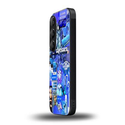 capricorn aesthetic collage back phone cover | glass case for samsung galaxy s24 fe