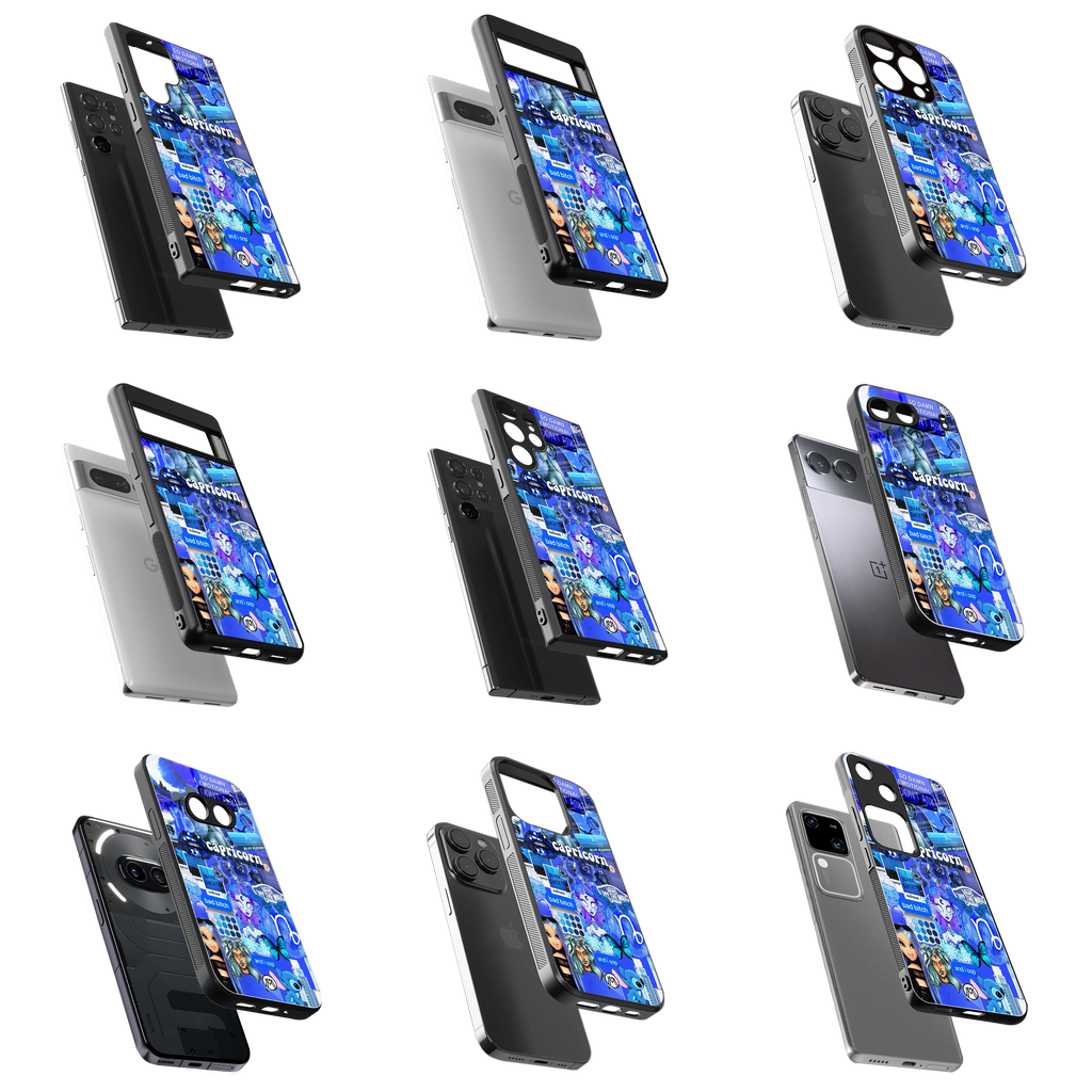 Durable Glass Back Mobile Case for iPhone, Samsung, OnePlus, Google Pixel, Redmi, Vivo, Oppo