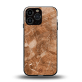 caramel brown marble back phone cover | glass case for iphone 13 pro max