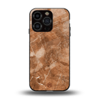 caramel brown marble back phone cover | glass case for iphone 13 pro
