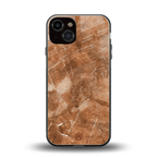 caramel brown marble back phone cover | glass case for iphone 13