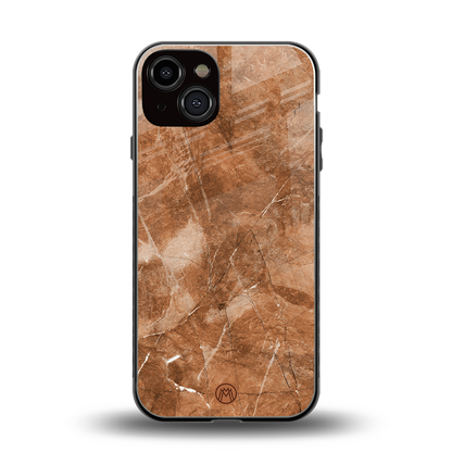 caramel brown marble back phone cover | glass case for iphone 13